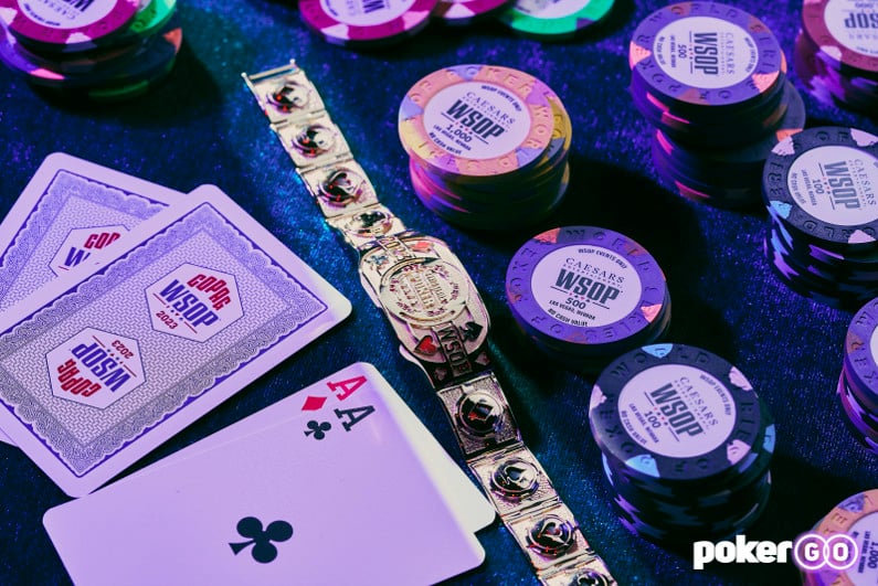 2023 WSOP bracelet, chips, and cards