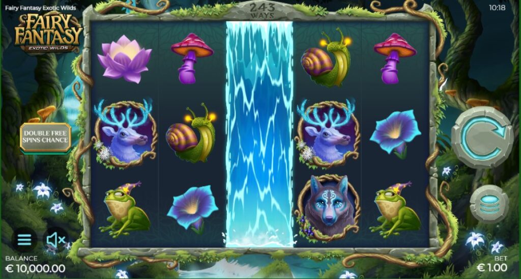 Fairy Fantasy Exotic Wilds slot reels by Armadillo Studios