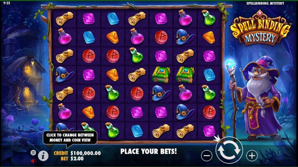 Spellbinding Mystery slot reels by Pragmatic Play